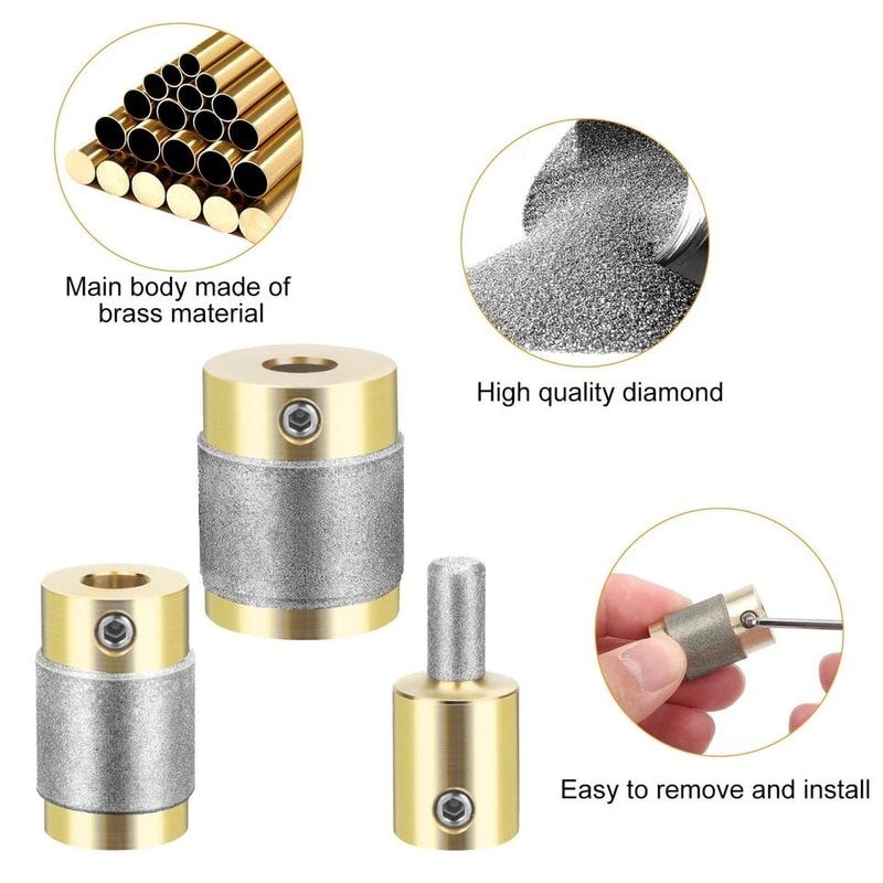 Diamond Grinding Head Glass Grinder Bits Brass Core Stained Ceramic Grinding Tool 5
