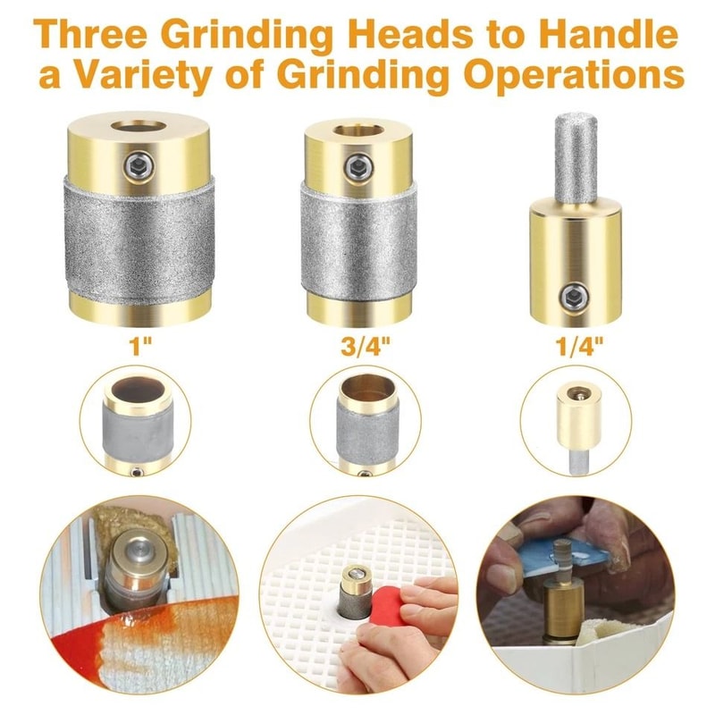 Diamond Grinding Head Glass Grinder Bits Brass Core Stained Ceramic Grinding Tool 6