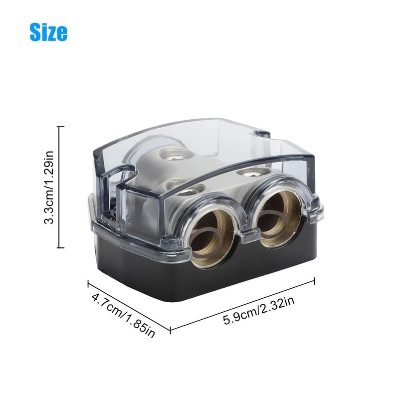 Block For Car Audio Gauge In Out Power Ground Distributor For Car Amplifiers 2