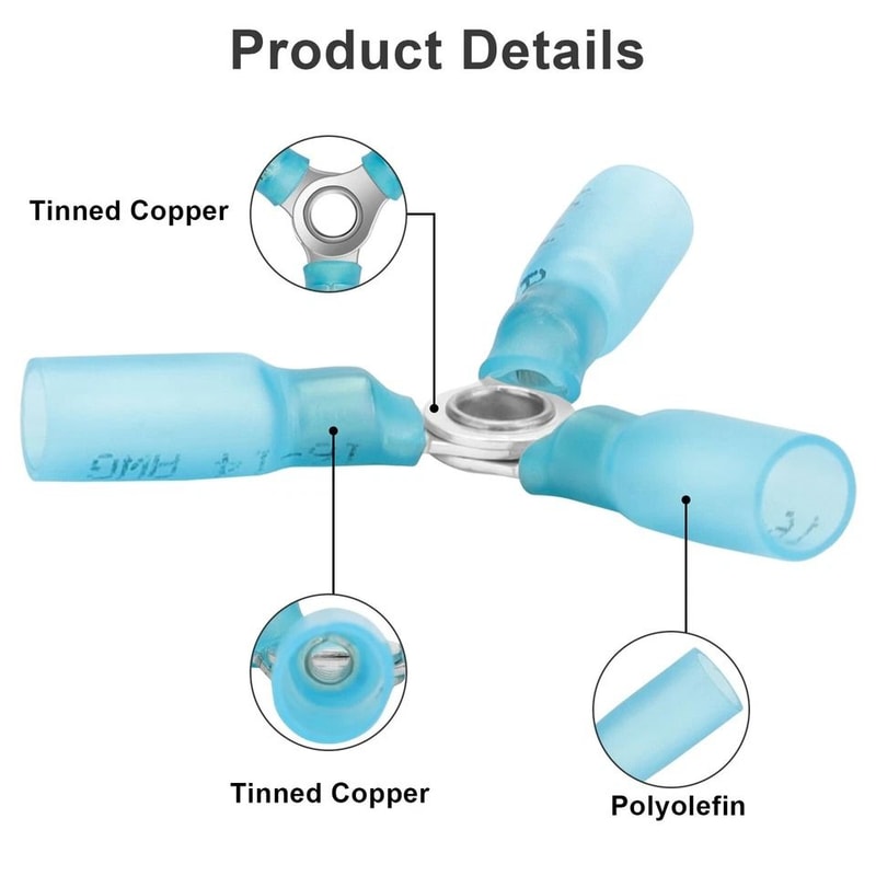 AWG Way Wire Connectors Electrical Heat Shrink Butt Terminals Kit Waterproof Durable For Automotive 5