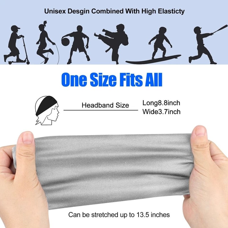 Sports Sweatbands For Men Women Running Headbands For Fitness Workout Sweat Bands For Sports 3