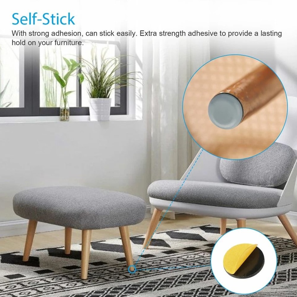 SelfStick Furniture Sliders Durable Teflon Glides For Chairs Tables Sofas And Cabinets Floor Protec 4
