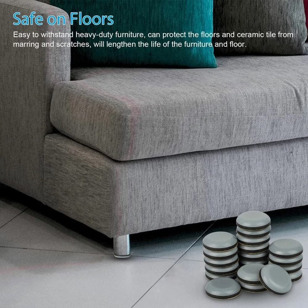 SelfStick Furniture Sliders Durable Teflon Glides For Chairs Tables Sofas And Cabinets Floor Protec 6