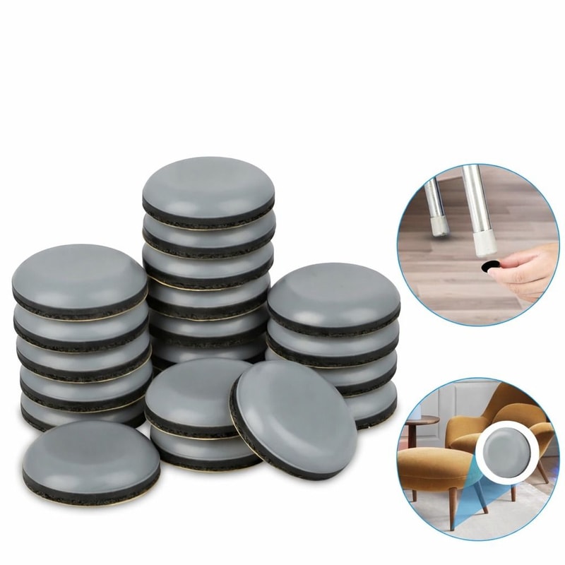 SelfStick Furniture Sliders Durable Teflon Glides For Chairs Tables Sofas And Cabinets Floor Protec 0
