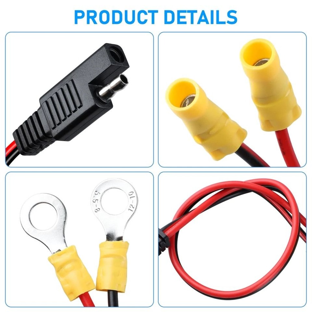 SAE Quick Disconnect Connector Plug AWG Trolling Motor Heavy Duty Waterproof DC For Marine RV Solar 5