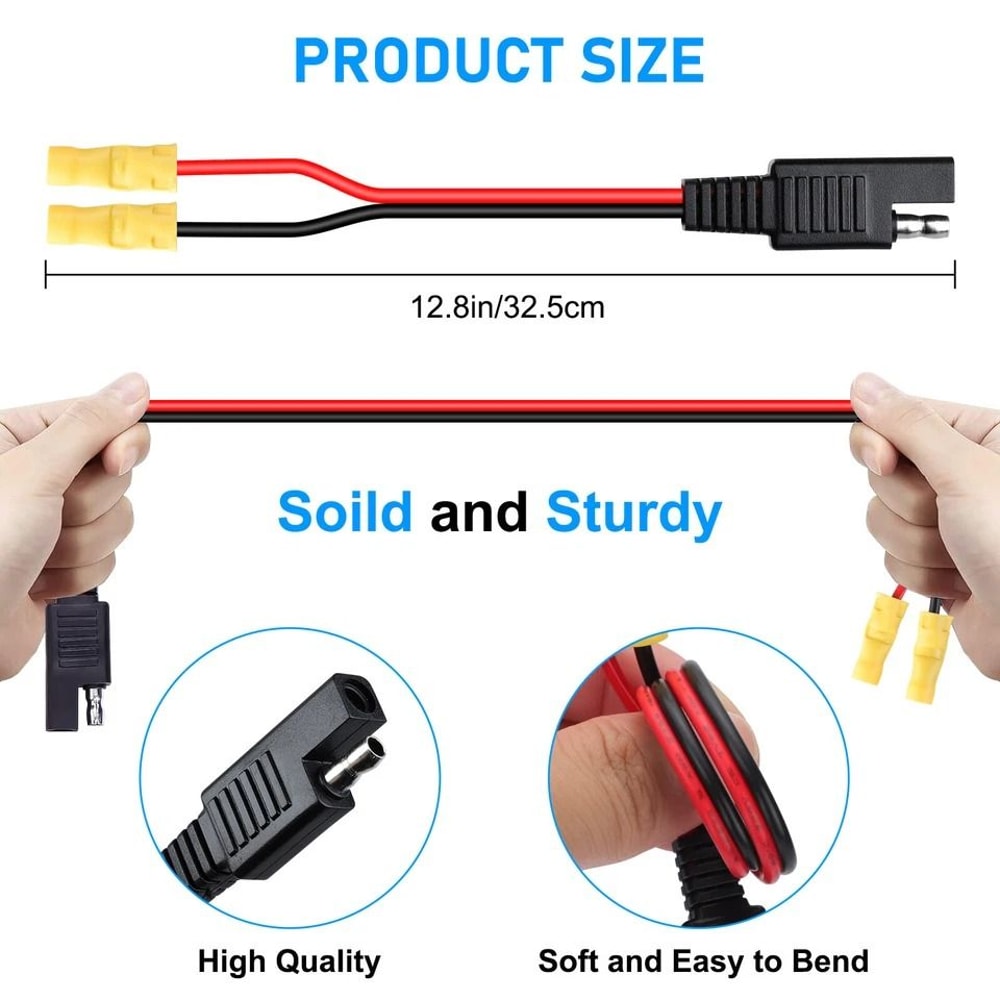 SAE Quick Disconnect Connector Plug AWG Trolling Motor Heavy Duty Waterproof DC For Marine RV Solar 6