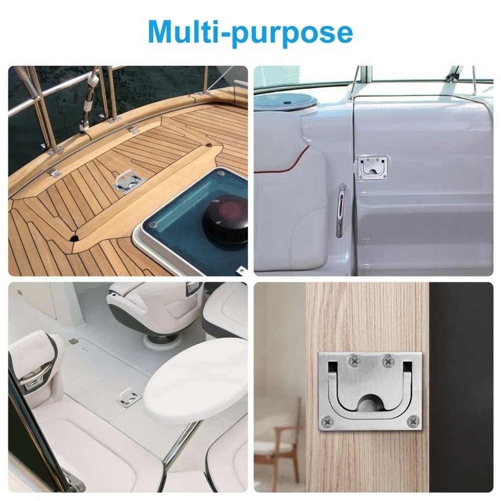 Marine Grade Stainless Steel Boat Flush Ring Lift Handle Deck Hatch Pull Handle For Boat Yacht Car 2