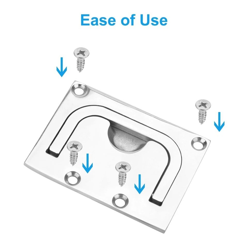 Marine Grade Stainless Steel Boat Flush Ring Lift Handle Deck Hatch Pull Handle For Boat Yacht Car 3