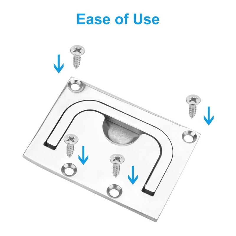 Marine Grade Stainless Steel Boat Flush Ring Lift Handle Deck Hatch Pull Handle For Boat Yacht Car 3