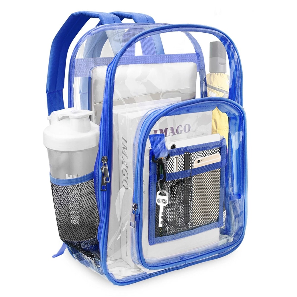 Waterproof Clear Backpack Heavy Duty SeeThrough Stadium Approved Backpack For School Travel Work An 0