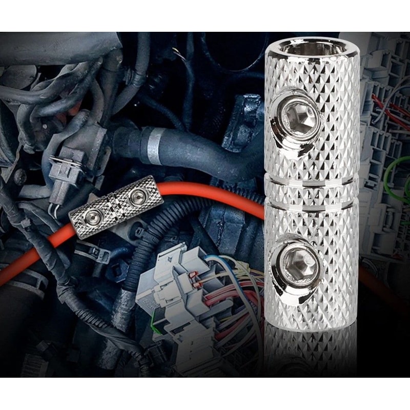 Power Wire Coupler Gauge Terminal Butt Connector Brass Nickel Plated Finish Heavy Duty Wire Extens 0