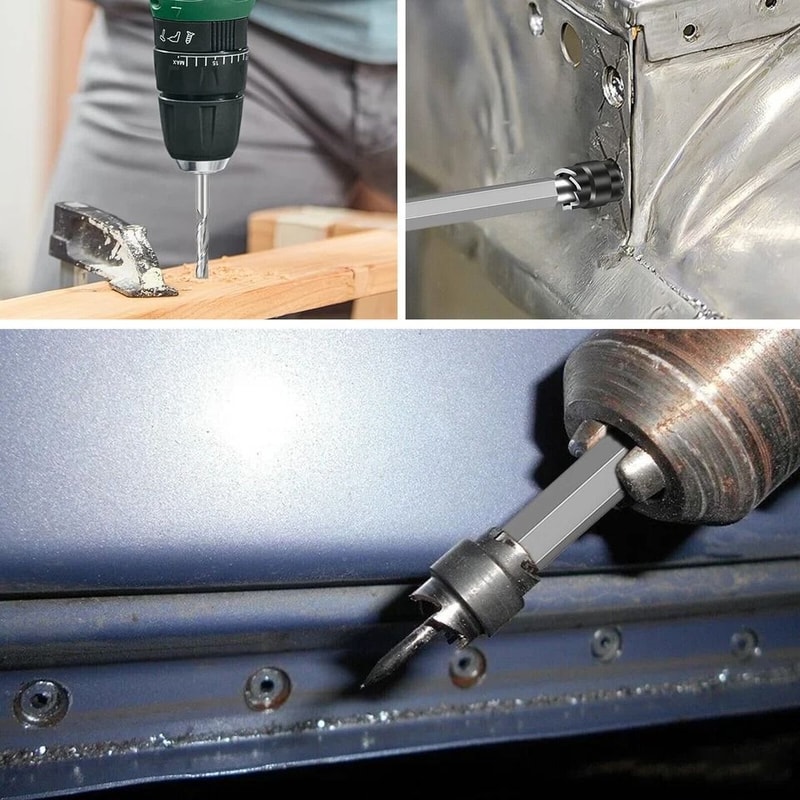 HighPerformance Double Sided Rotary Spot Weld Cutter Stainless Steel Drill Bits Kit For Fast Metal 0