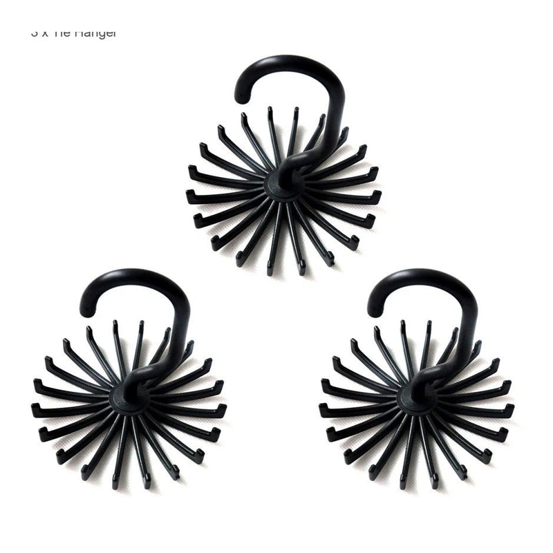 Rotatable Tie Rack HangerHooks Organizer Scarf Belt Necktie Storage Holder 0