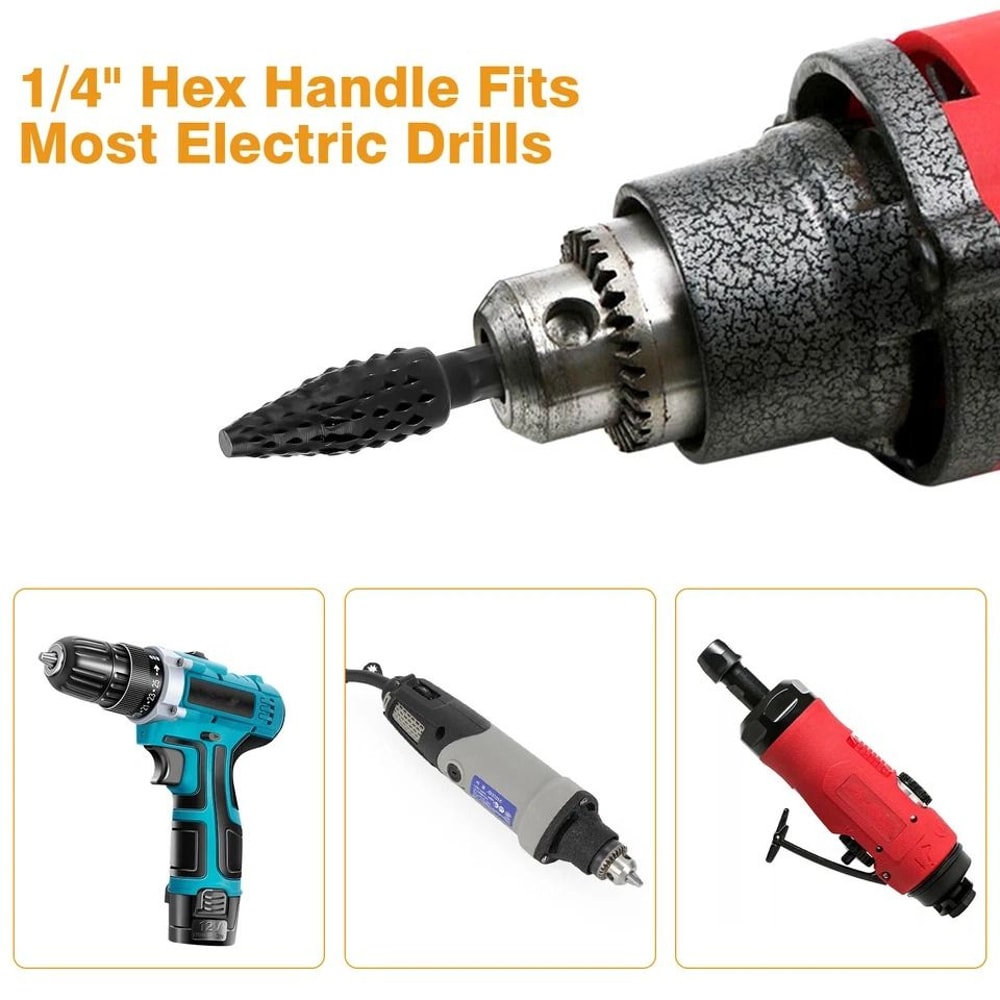 Rotary File Carbon Steel Shank Wood Carving Polishing Tools For DIY Woodworking Projects 3