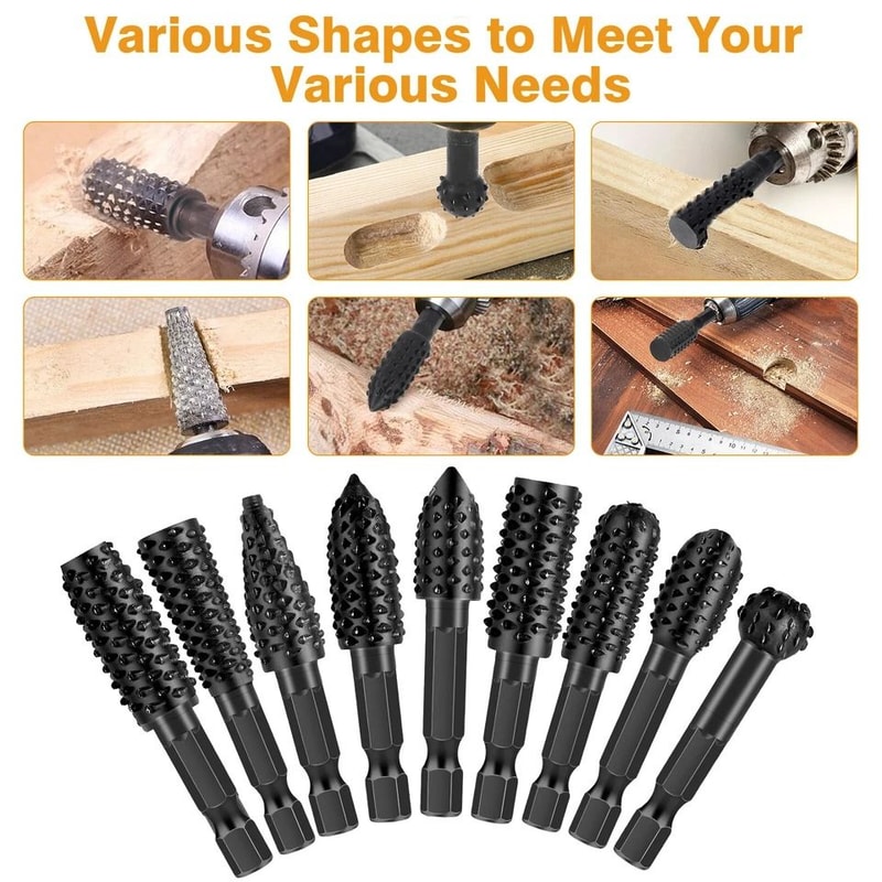 Rotary File Carbon Steel Shank Wood Carving Polishing Tools For DIY Woodworking Projects 4