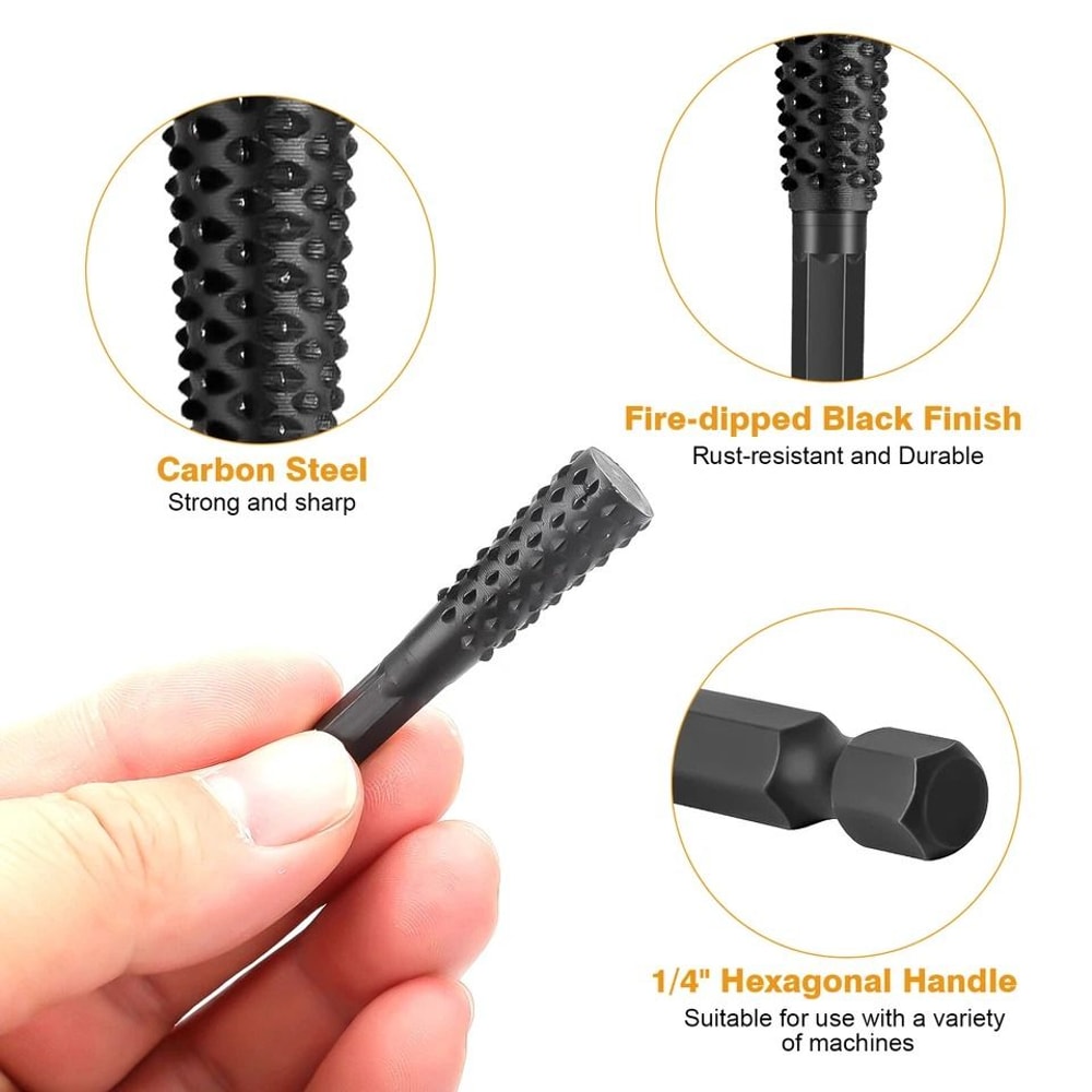 Rotary File Carbon Steel Shank Wood Carving Polishing Tools For DIY Woodworking Projects 5