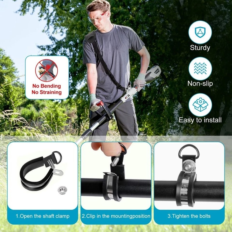 Adjustable Shoulder Strap For Weed Trimmer Universal Harness Belt For Grass Edger Comfortable 4