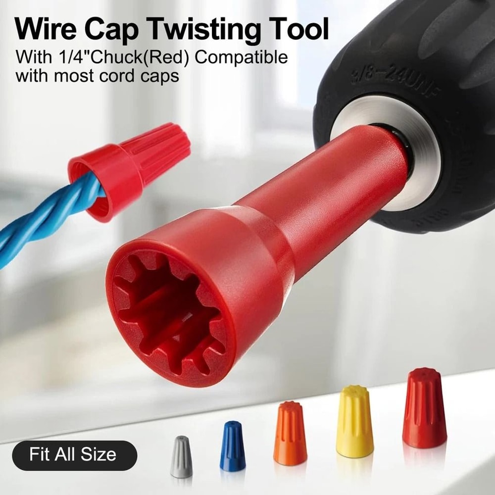 Wire Stripping Twisting Tool Kit Piece With Chuck Drill AdapterWay Electrical Wire Twister 5