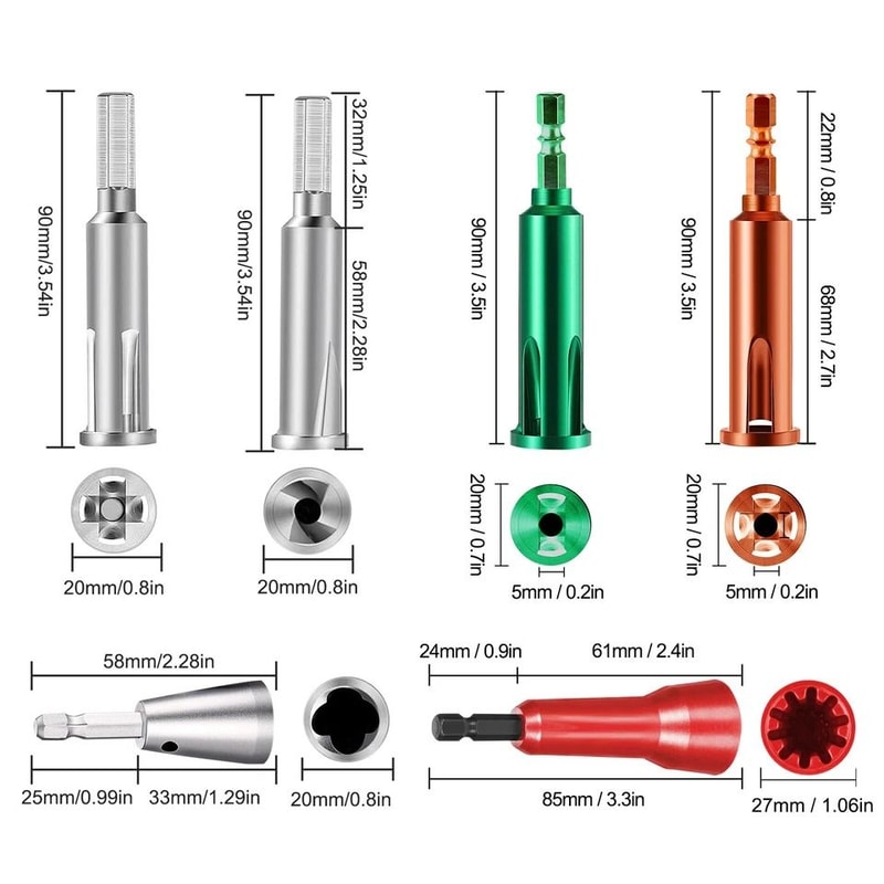 Wire Stripping Twisting Tool Kit Piece With Chuck Drill AdapterWay Electrical Wire Twister 7