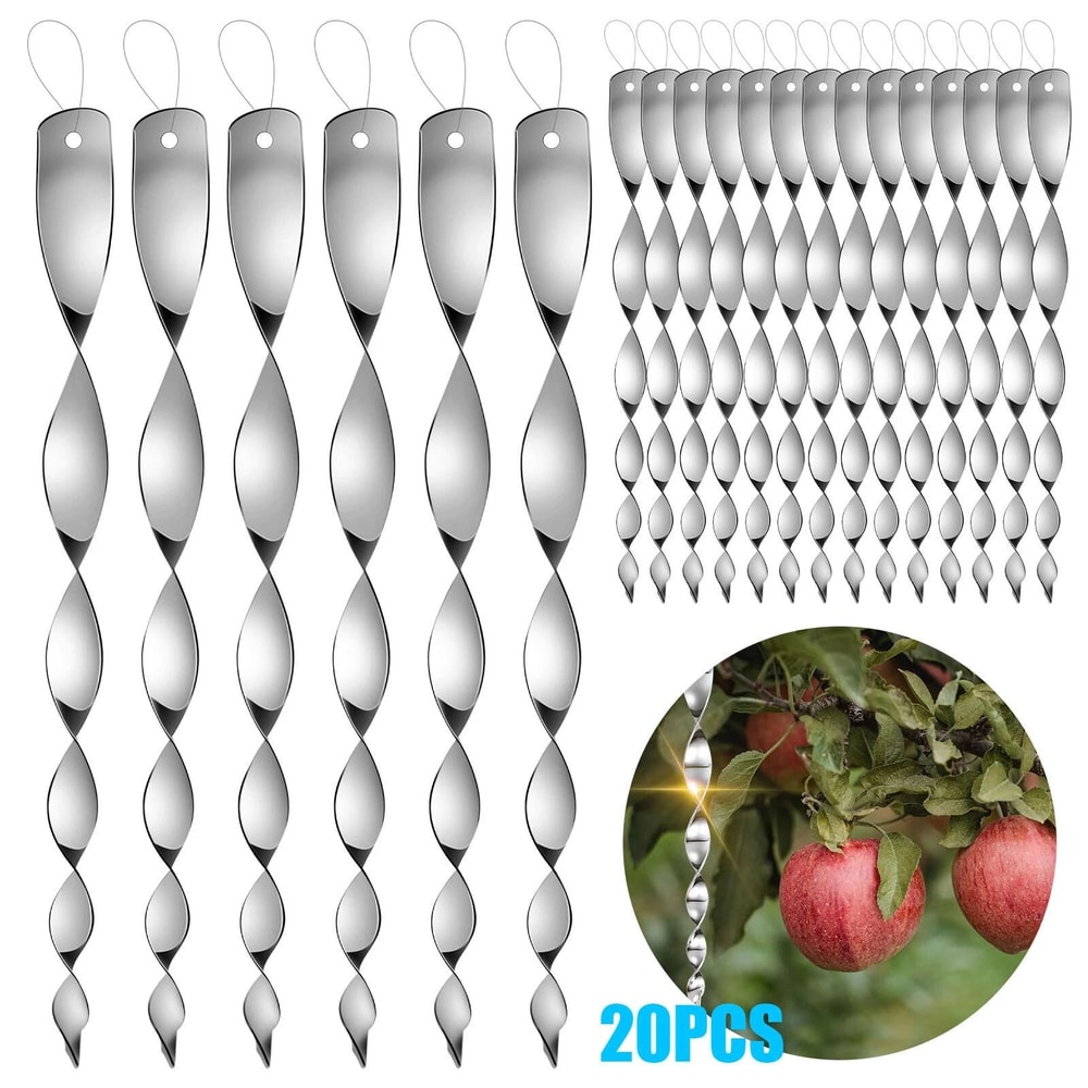 Bird Repellent Reflective Sticks Spiral Scare Rods WindDriven Deterrent Control Device Bird Deterre 5