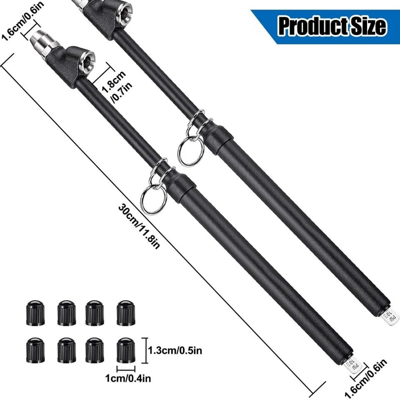 Tire Pressure Gauge PSI Dual Head Chuck Straight Reverse For Car Motorcycle RV Truck ATV 4
