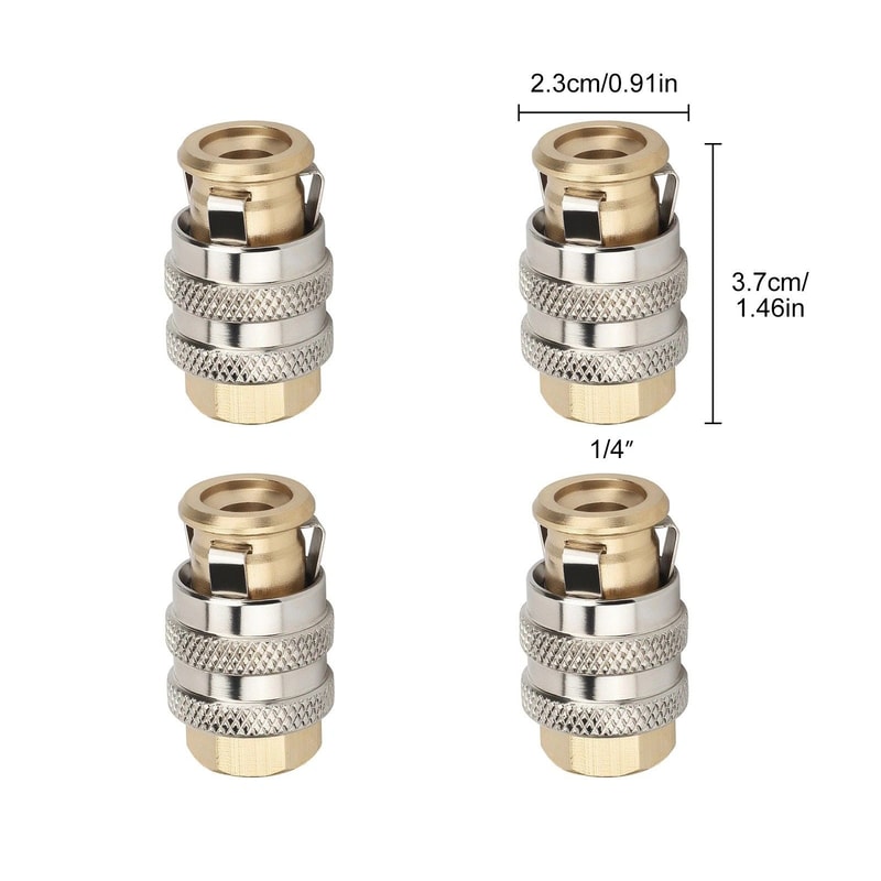 Brass PSI Air Chuck Open Flow FNPT Tire Inflator Adapter HeavyDuty Nozzle For Motorcycles Trucks 1