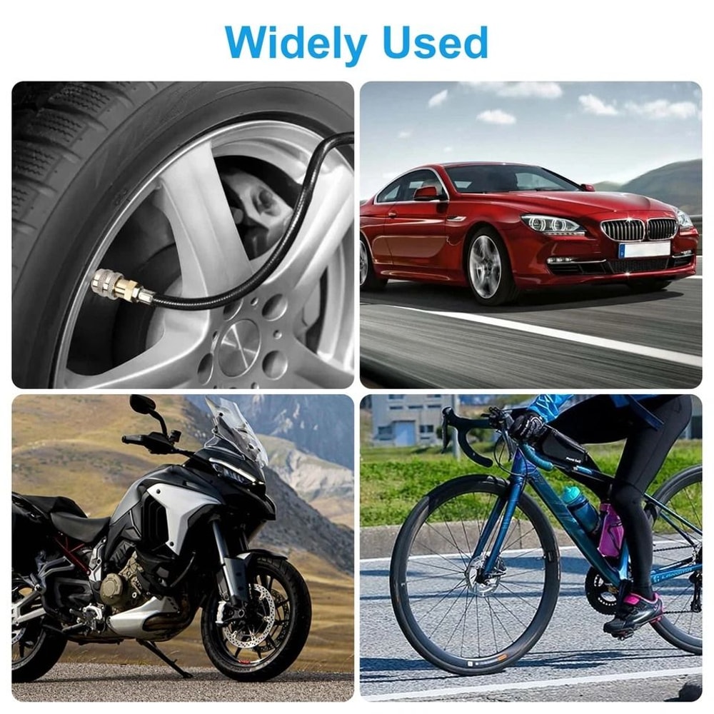 Brass PSI Air Chuck Open Flow FNPT Tire Inflator Adapter HeavyDuty Nozzle For Motorcycles Trucks 2