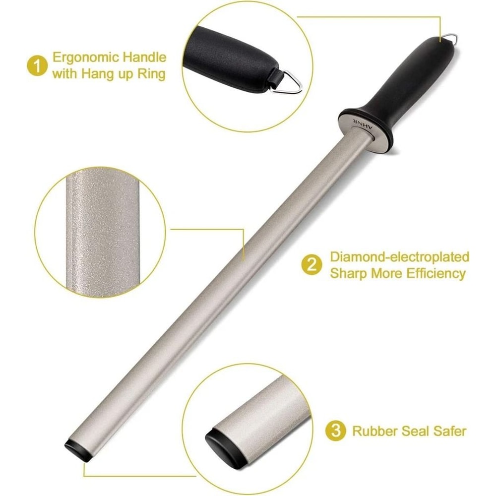 Diamond Knife Sharpener Steel Honing Rod For Kitchen And Home Use Precision Sharpening Tool For Al 5