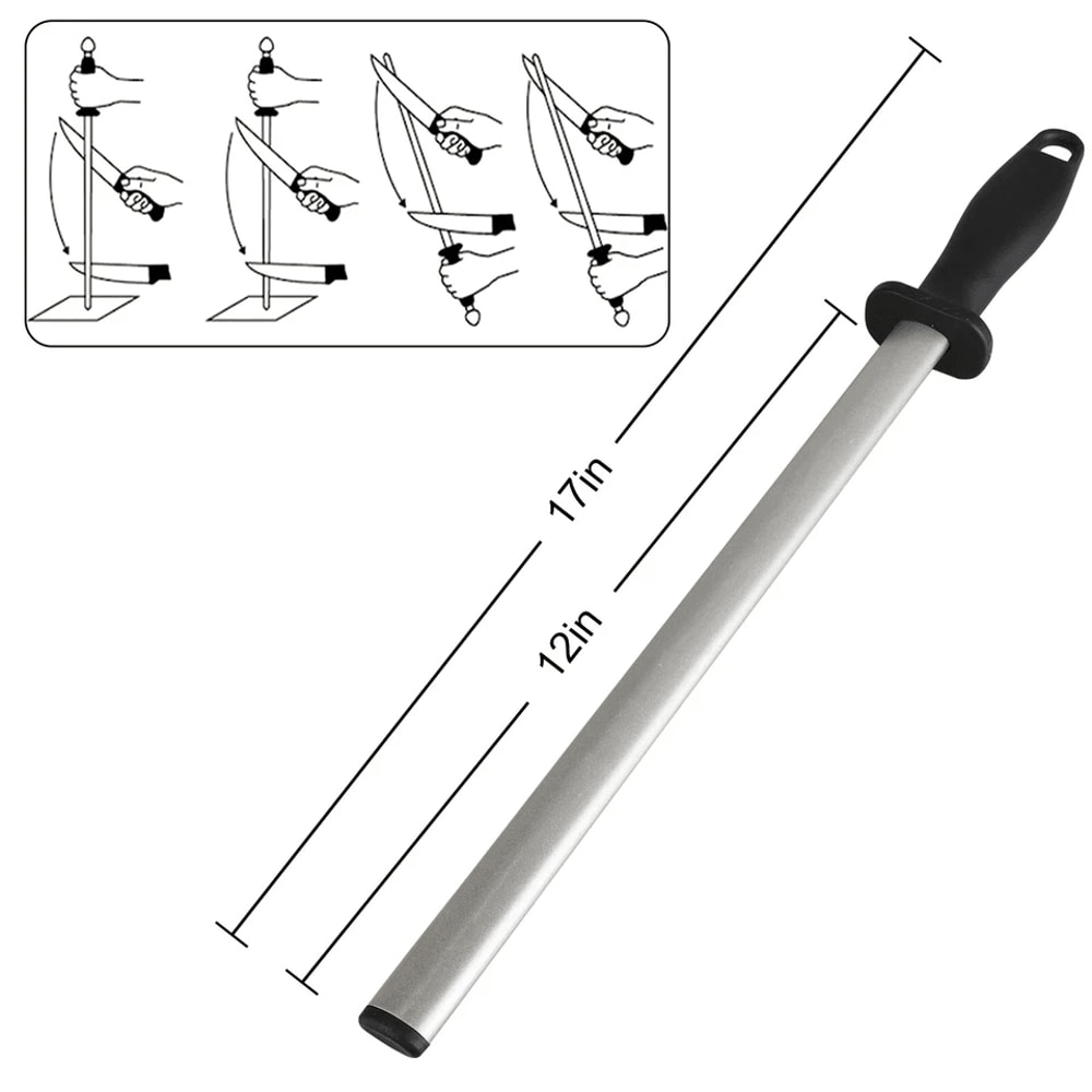Diamond Knife Sharpener Steel Honing Rod For Kitchen And Home Use Precision Sharpening Tool For Al 9