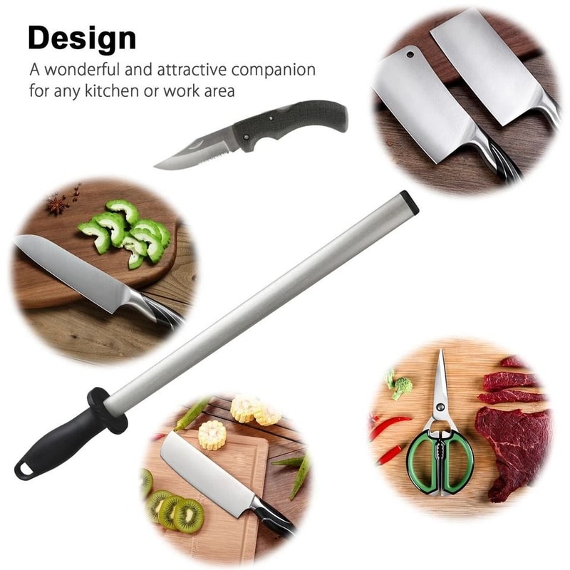Diamond Knife Sharpener Steel Honing Rod For Kitchen And Home Use Precision Sharpening Tool For Al 6