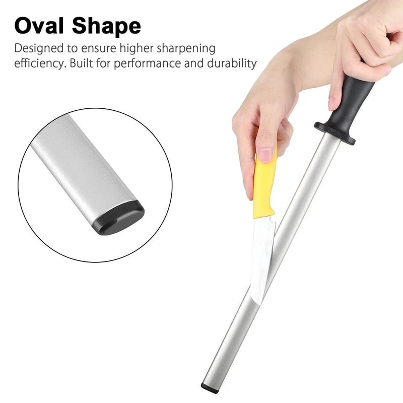 Diamond Knife Sharpener Steel Honing Rod For Kitchen And Home Use Precision Sharpening Tool For Al 7