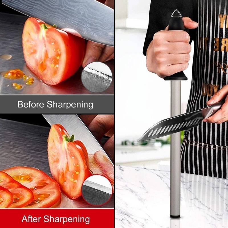 Diamond Knife Sharpener Steel Honing Rod For Kitchen And Home Use Precision Sharpening Tool For Al 2