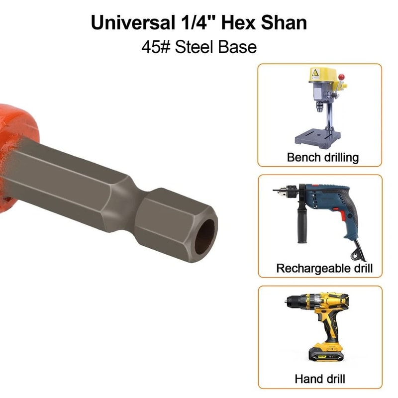 Hex Shank Drill Bits Tapered Countersink Set For Woodworking Quick Change Durable HighSpeed Steel 4
