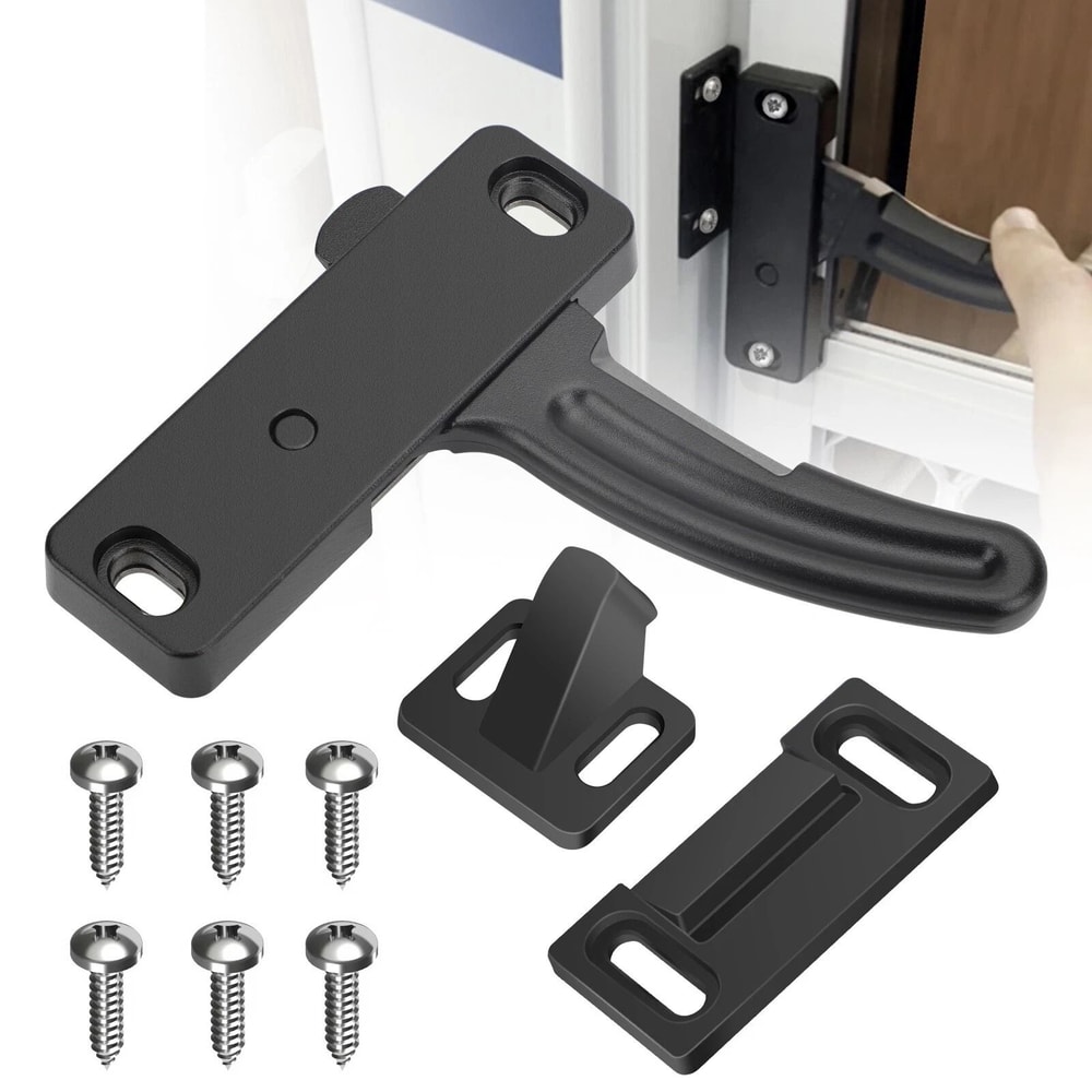 RV Screen Door Latch Kit Right Hand Aluminum Handle Replacement For Travel Trailer Motorhome 1
