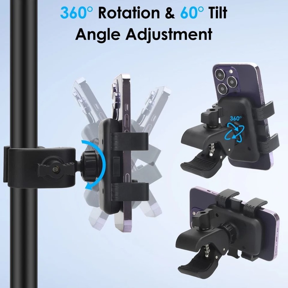 Phone Mount For Bike Treadmill Motorcycle Fits Phone Samsung And More AntiSlip Shockproof 4