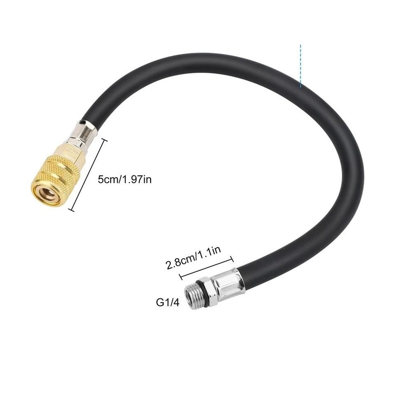 Tire Valve Extension Tube Flexible Air Stem Hose Dual Extender For RVs Trucks Trailers 1