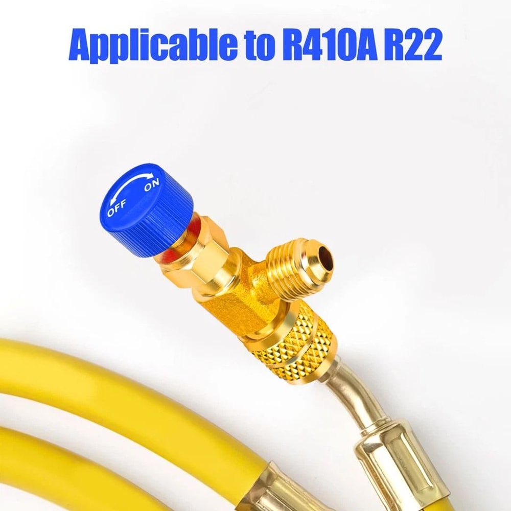 Safety Valve Adapter Refrigerant Charging Valve Air Conditioner Conversion Kit 2
