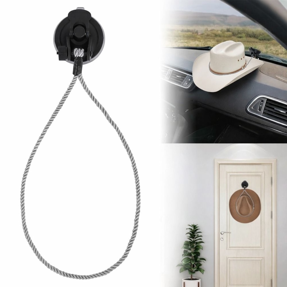 Car Hat Mounts Cowboy Cap Holder With Suction Cup Hat Rack Door Hanger Portable Storage Organizer 0