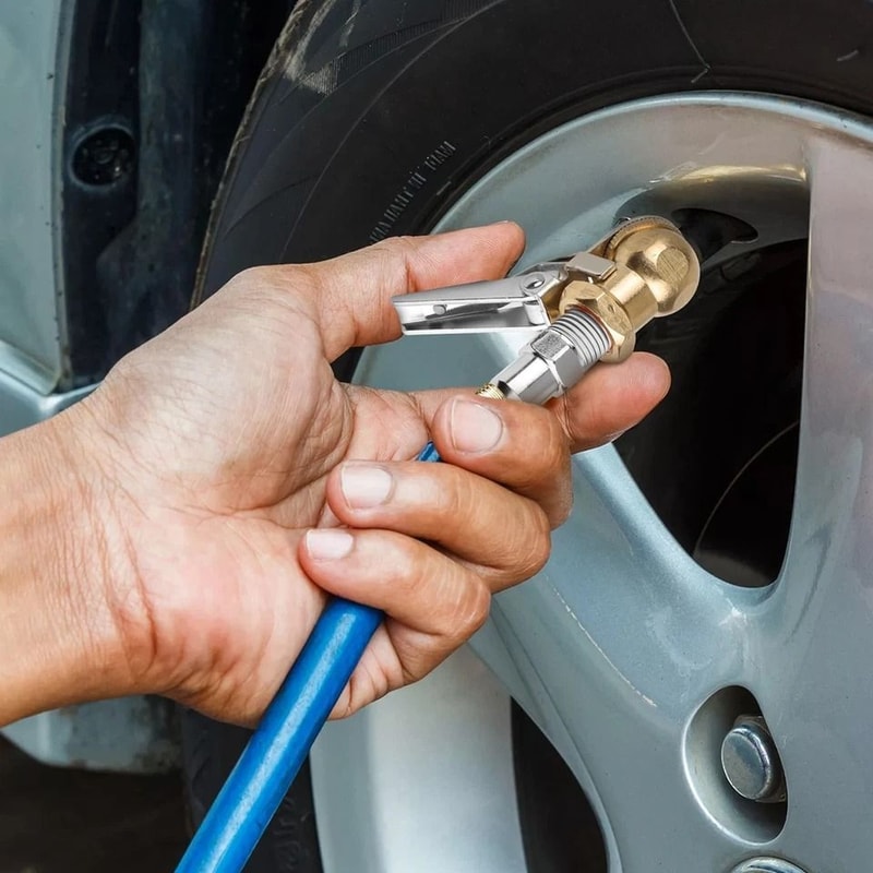 Brass Air Chuck With LockOn Clip FNPT Quick Connect For Tire Inflation Up To PSI 1