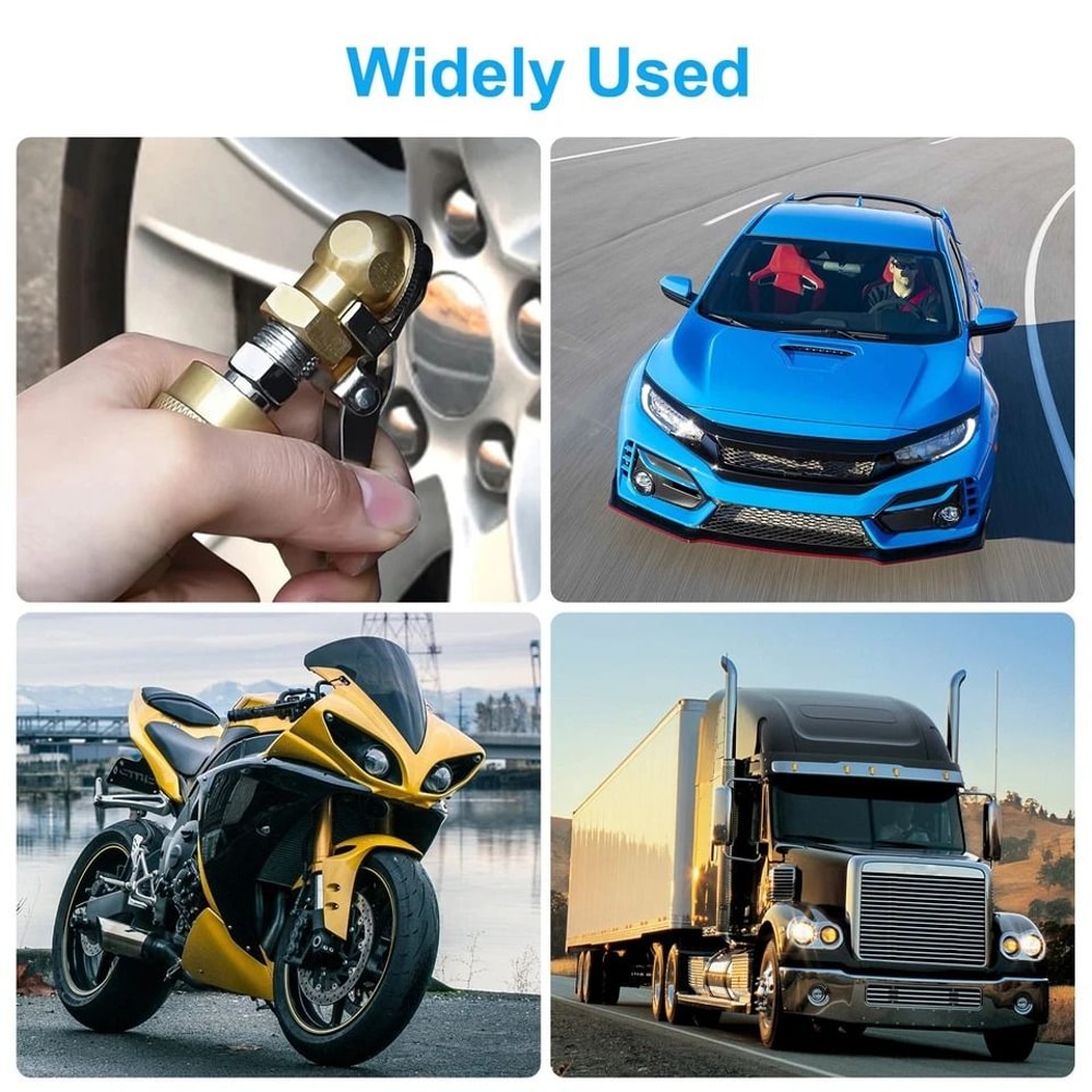 Brass Air Chuck With LockOn Clip FNPT Quick Connect For Tire Inflation Up To PSI 2