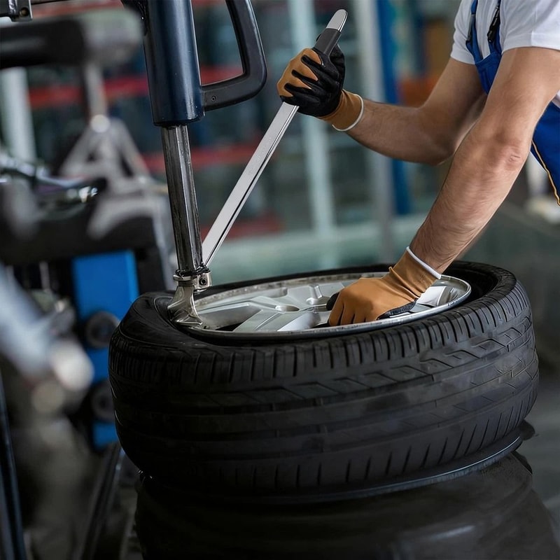 Tire Iron Spoon With Rubber Handle Alloy Steel Tire Lever For Car Truck Motorcycle Bead Lifting Too 4