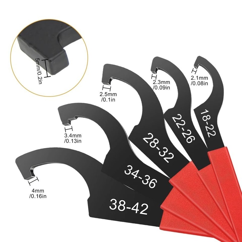 HighStrength Adjustable C Spanner Wrench For Coilover Locking Nuts Shock Absorber Adjustment 6