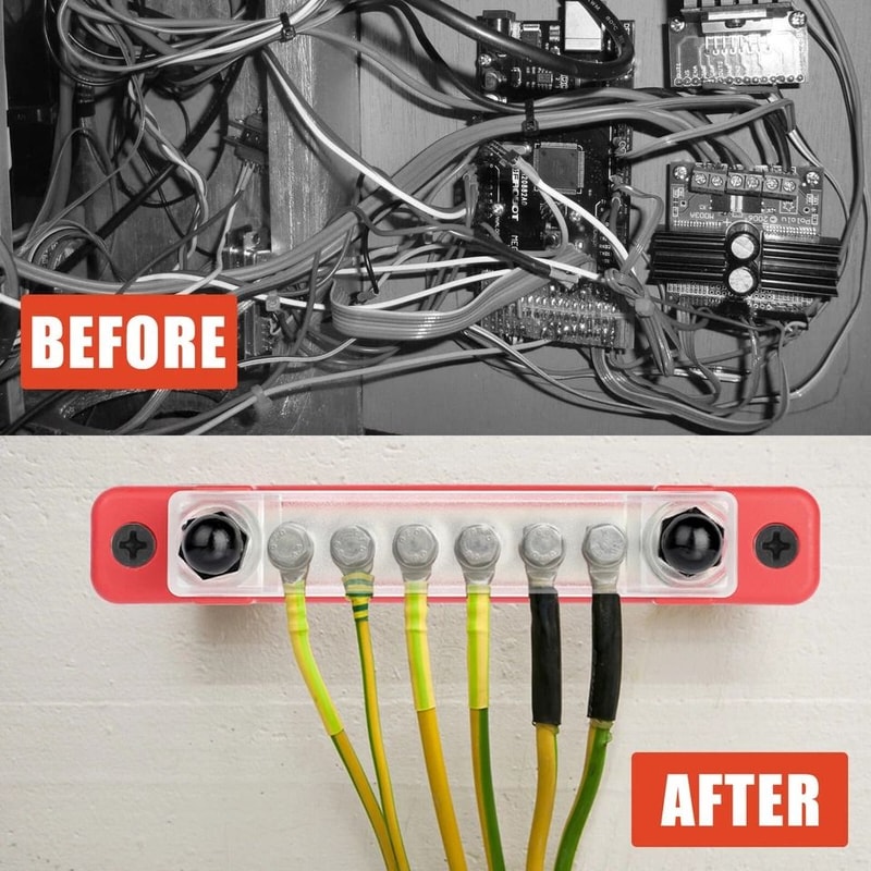 Busbar Terminal Block For Auto Car Boat Marine Power Distribution With Dustproof Cover 3