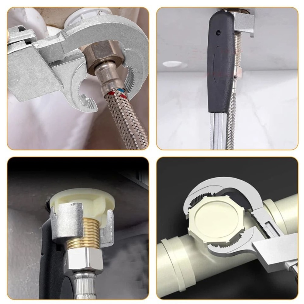 Adjustable Wrench For Plumbing Universal DoubleEnded Crescent Wrench Home Sink And Bathroom Repair 3