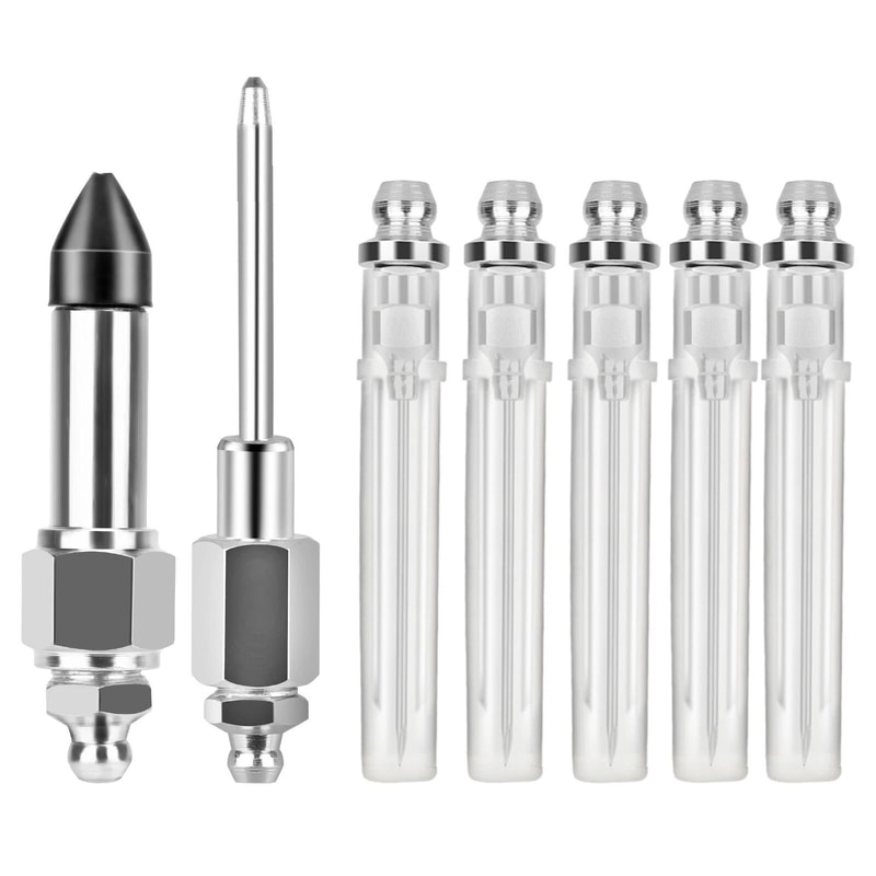Grease Injector Needle Set Grease Gun Nozzle Rubber Joint Tip For Automotive Industrial And Machine 0