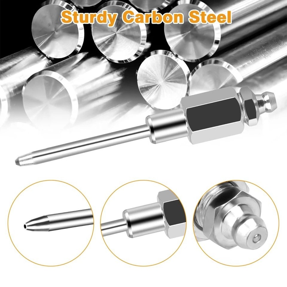 Grease Injector Needle Set Grease Gun Nozzle Rubber Joint Tip For Automotive Industrial And Machine 4