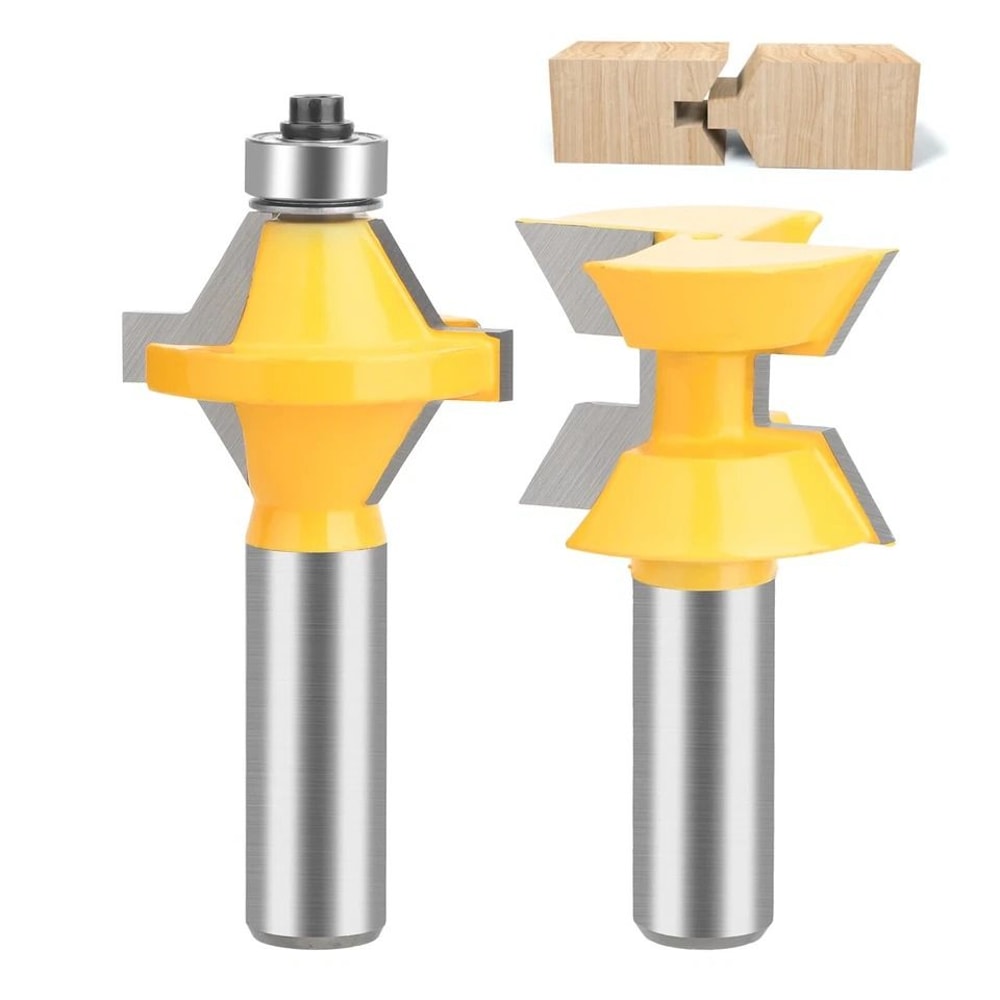 Tongue And Groove Router Bit Set Wood Milling Cutter For Edge Banding High Precision Double Flute C 6