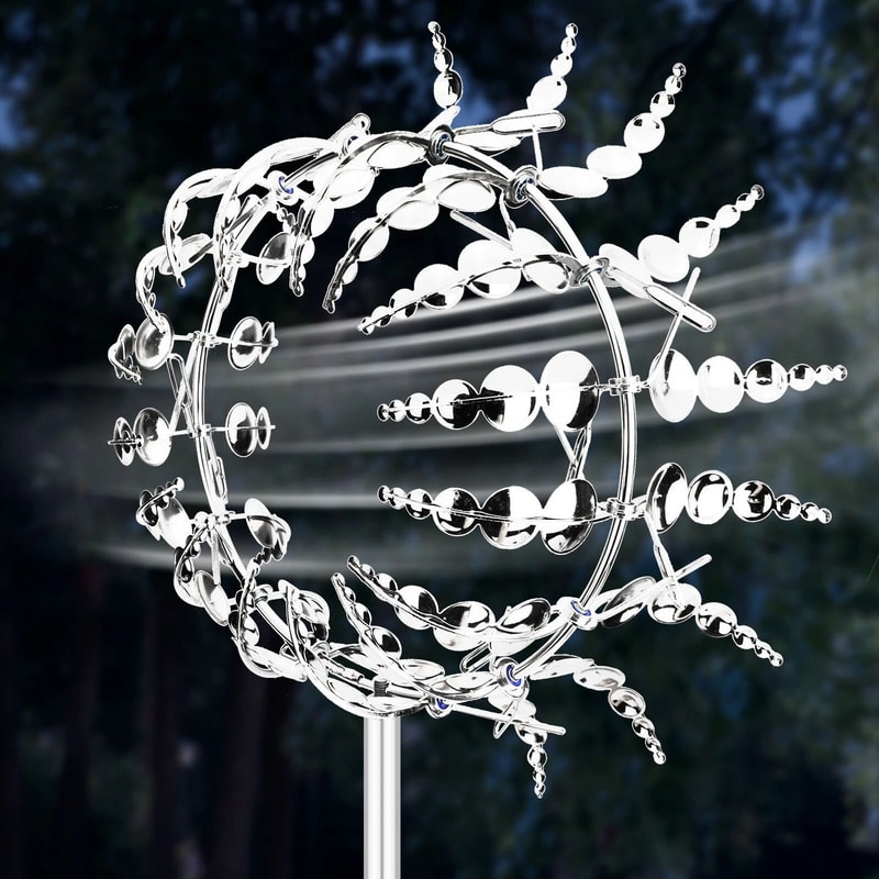 Metal Windmill Sculpture Unique Wind Catchers Yard Garden Outdoor Kinetic Wind Spinner Perfect For 0
