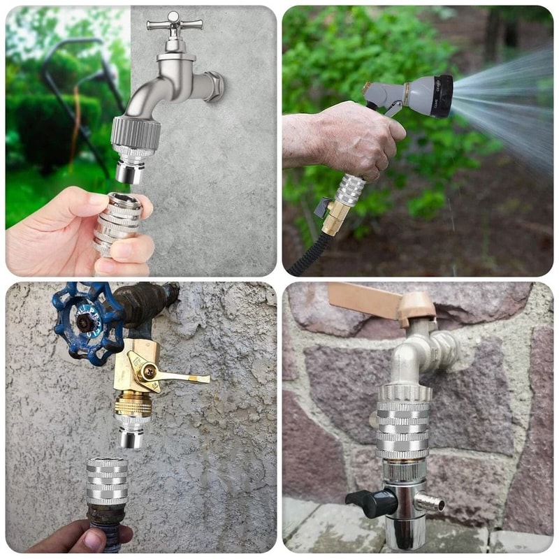 Female Male Garden Hose Quick Connect Water Hose Fitting Connector 1