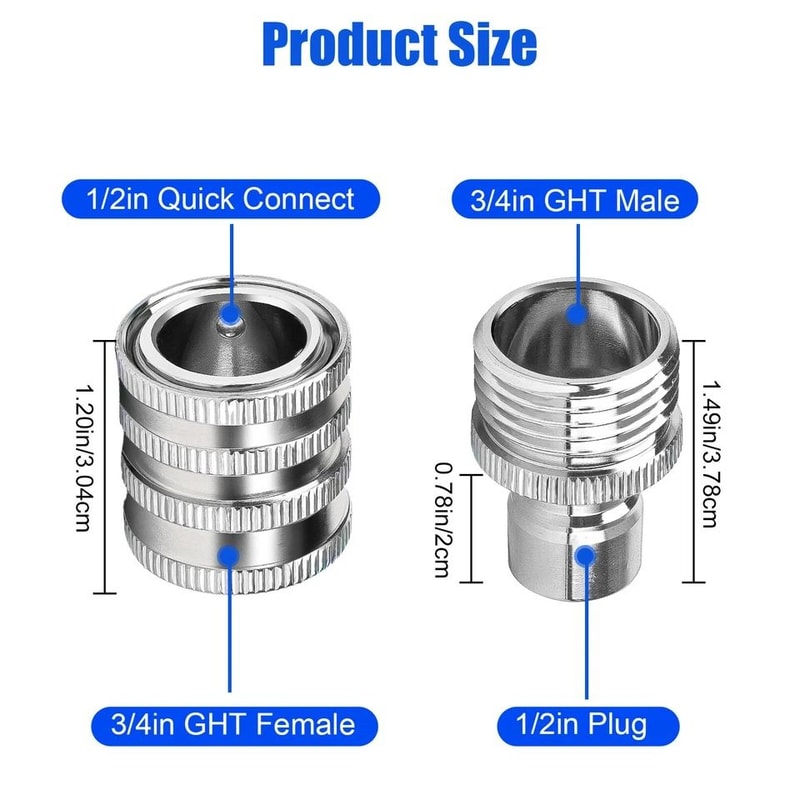 Female Male Garden Hose Quick Connect Water Hose Fitting Connector 4